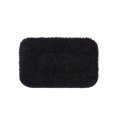 Dip and Drip Buddy Bathroom Toilet Black Washable Non-Slip Polypropylene Shaggy Bath Mat