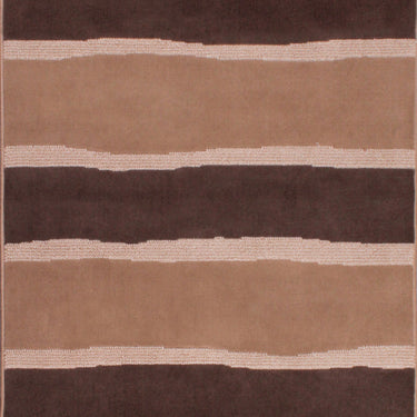 Modern Poly Nova Stripe Rug in Taupe