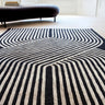 Asiatic London Matrix Solstice MAX99 Viscosesoft Silky Grey Hand-Carved Wool Abstract Rug - Large 160x230 cm (5'3"x7'7")