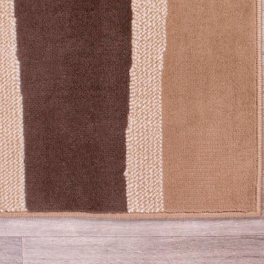Modern Poly Nova Stripe Rug in Taupe