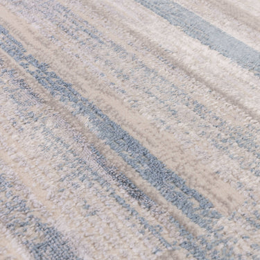 Asiatic London Ritz Mettallic Silky Shiny Marbled Blue Abstract Geometric Textured Rug