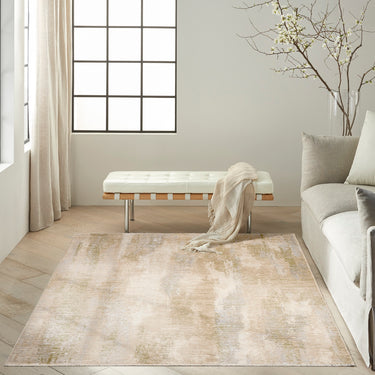 Calvin Drift DRF01 Beige Sage Abstract Textured Modern Rug