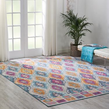 Nourison Passion PSN02 Multi Coloured Polypropylene Persian Traditional Abstract Rug