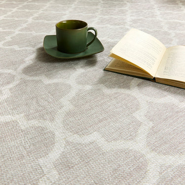 Origins Washable Château Trellis Moroccan Soft Chenille Bohomian Rug in Natural