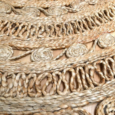 Zira Circular Jute Hand Made Round Rug in Natural 150 x 150 cm