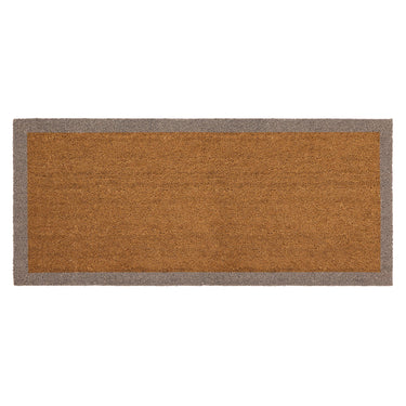 My Printed Coir Border Taupe Indoor Outdoor Non-Slip Bordered Doormat