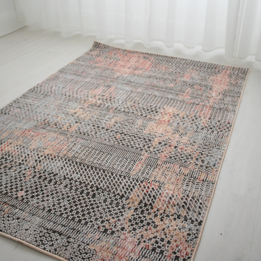 Alia 860GL Short Pile Rose Polypropylene Traditional Modern Hallway Runner Rug