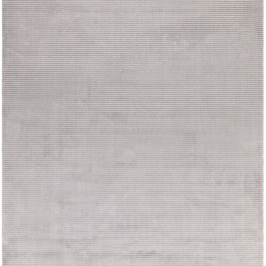Asiatic London Kuza Stripe Soft Silky Velvety Silver Grey Polypropylene Abstract Textured Distressed Rug