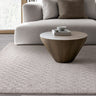 Laurent LA02 Checkered Fringed Grey Cotton Abstract Textured Checked Rug - Medium 120x160 cm (4'x5'4")