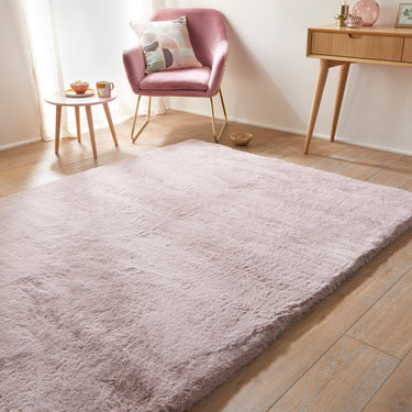 Consept Looms Heavenly Super Deep Pile HEA101 Blush Pink Shaggy Textured Modern Rug