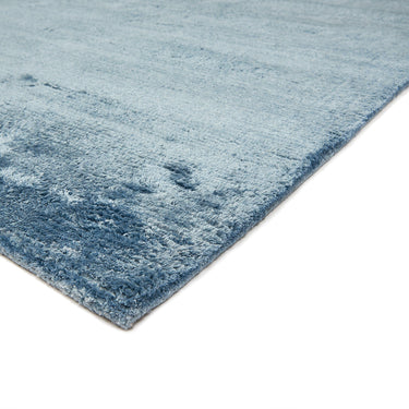 Onslow Shaggy Rug Silky Hand Woven Plain Modern Plain Blue Rug