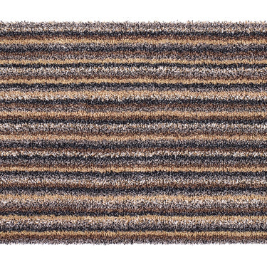 My Candy Linen Beige Brown Washable Cotton Striped Doormat