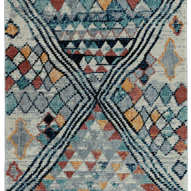 Cyrus CY09 Aryn Traditional Nomadic Moroccan Tribal Berber Style Fringed Soft Rug in Multi
