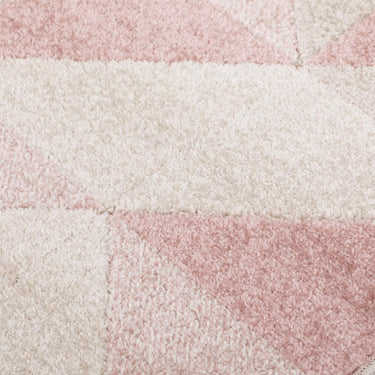 Urban Blush Pink Geometric Triangle Pattern Rug 100x150 cm
