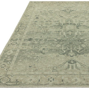 Kaya Vida KY04 Traditional Classic Persian Floral Flatweave Washable Rug in Green