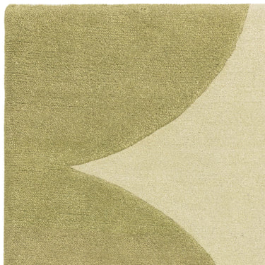 Asiatic London Canvas Reflect Retro Tufted Green Handmade Wool Abstract Geometric Rug