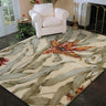Nourison Tropics TS01 Ivory Pure Tufted Wool Cotton Floral Rug 160x230 cm