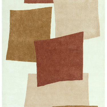 Asiatic London Romy Papercut Hand-Tufted Red Terracotta Wool Modern Soft Rug