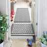 My Stain Resistant Cosy Silver Washable Non-Slip Polypropylene Geometric Doormat - Runner 67x200 cm (2'2"x6'7")