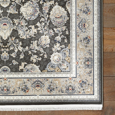 Royality ROY105 Dark Grey Traditional Medallion Persian-Style Rug