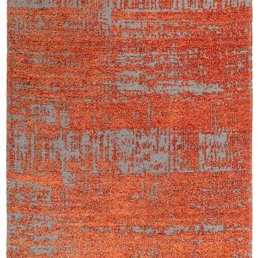 Asiatic London Beau Mermalade Orange Short Pile Cotton Chenille Abstract Rug