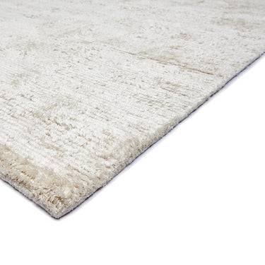 Onslow Shaggy Rug Silky Hand Woven Plain Modern Plain Opal Cream White Rug