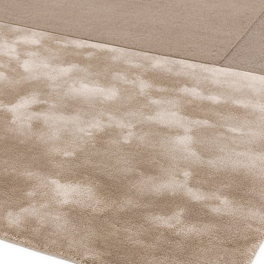 Asiatic London Tate Blocks Sand Beige Natural Hand-Carved Wool Viscose Geometric Rug