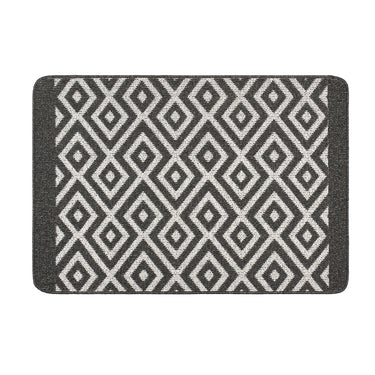 My Stain Resistant Cosy Charcoal Grey Washable Non-Slip Polypropylene Geometric Doormat