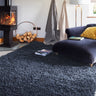 Maine Midnight Blue Tubular Pile Rug Hand-Woven with New Zealand & European Wools - Small 80x150 cm (2'6"x5')