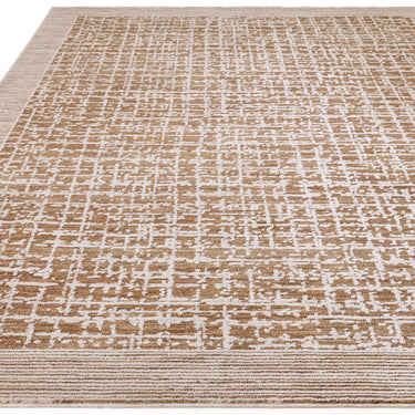 Asiatic London Anders AN11 Charm Grid Soft Shimmer Beige Natural Abstract Geometric Textured Boho Rug