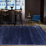 Chrome Hand Made Rug Modern Plain Viscose Silky Shiny Luxurious Ink Blue Rug - Medium 120x180 cm (4'x6')