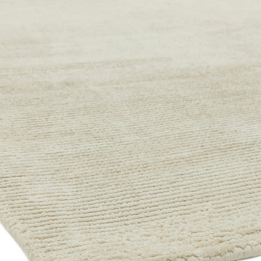 Reko Modern Contemporary Plain Hand Woven Viscose Silky Putty Cream Rug