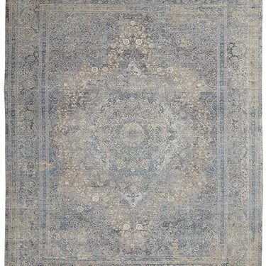 Starry Nights STN06 Cream Blue By Cotton Persian Traditional Floral Rug