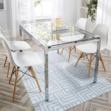 Origins Soho Washable Rug Geometric Bedroom Living Room Grey Rug