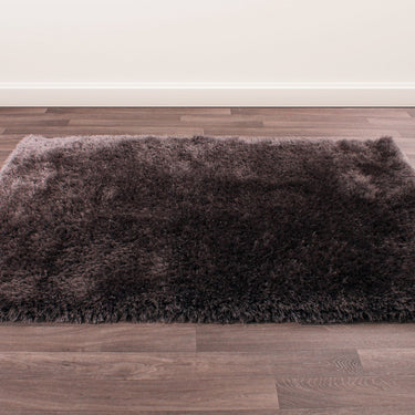 Mayfair Modern Plain High Pile Luxurious Shaggy Rug in Grey