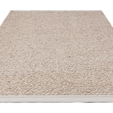 Elm Taupe Brown Rug Chunky Boucle Modern Plain Hand Woven Wool Viscose Rug