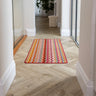 My Mat Stain Resistant Washable Home Entrance, Kitchen, Hallway, Entryway Non-Slip Rug Candy in Multi Bright ZigZag Colours - 50x80 cm (1'8"x2'7")