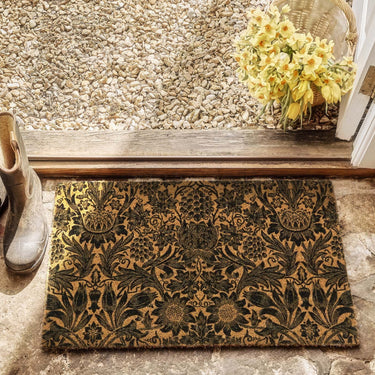 Sunflower Natural Black Coir Doormat English Heritage Floor Mat