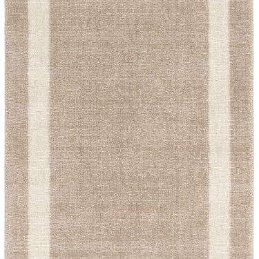 Albi Sand Beige Hand Woven Hall Runner Border Classic Plain Pure Wool Rug