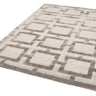 Eaton Rug Modern Geometric Hand Woven Silky Viscose Metallic Sheen Super Soft Mocha Rug - Medium 120x180 cm (4'x6')