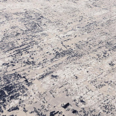 Kuza Border Abstract Modern Distressed Soft Velvety Silky Rug