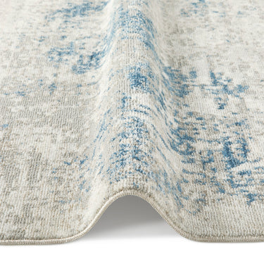 Consept Looms Rossa ROS03 Ivory Blue Polypropylene Abstract Modern Rug