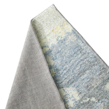 Consept Looms Lux LUX10 Machine Grey Yellow Washable Non-Slip Abstract Geometric Rug