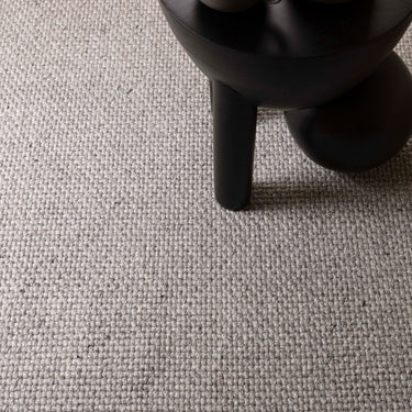 Finley Plain Hand Made Wool Polyester Organic Textured Modern Grey Rug