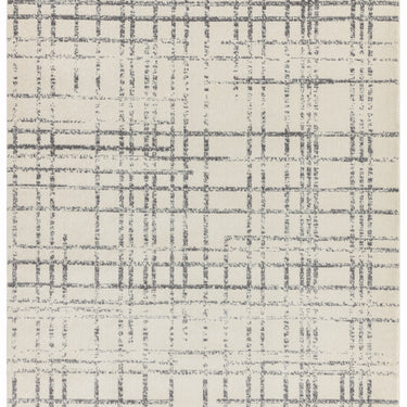 Nova NV31 Grid Modern Geometric Chevron Rug in Grey