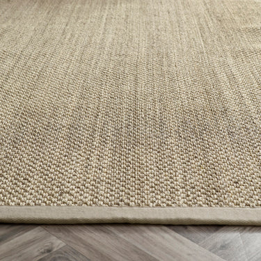 Origins Sisal Border Hand Made Rug Modern Natural Jute Rug in Light Beige with Sand Border