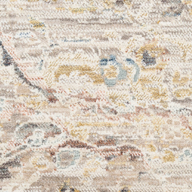 Nourison Antique Fusion ANF03 Fringed Bordered Medallion Light Traditional Vintage Abstract Floral Rug