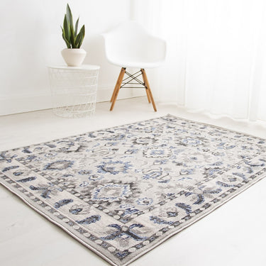Ultimate Rug Balletto 13NA Living Bedroom Grey Blue Polypropylene Traditional Abstract Rug