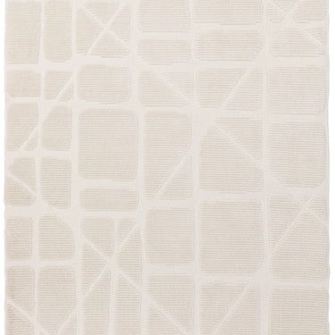 Asiatic London Freja Method Short Pile Ivory White Washable Cotton Polypropylene Abstract Rug