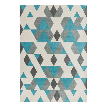 Asiatic London Colt CL17 Pyramid Blue Grey Jute Polypropylene Geometric Textured Rug 120x170 cm